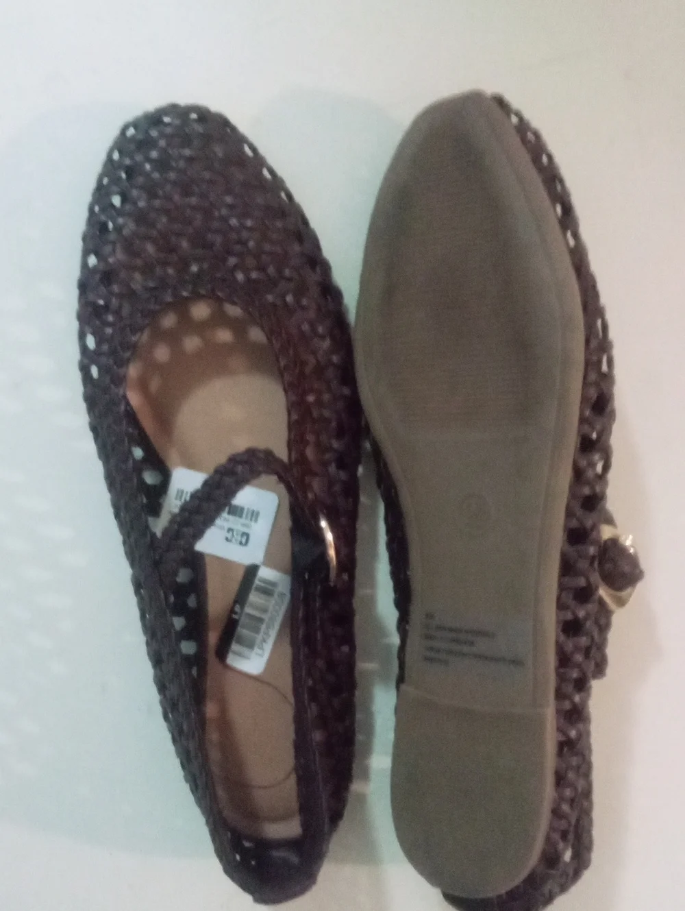 Universal Thread Woven Mary Jane Flat NWT $40 Brown